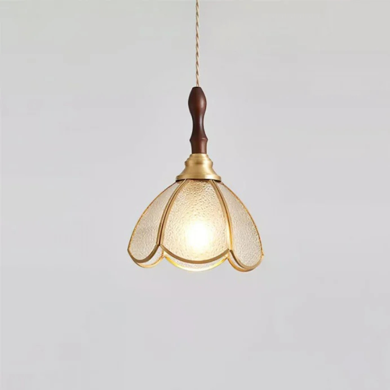 Tiffany Walnoot Touch LED Glas Hanglamp