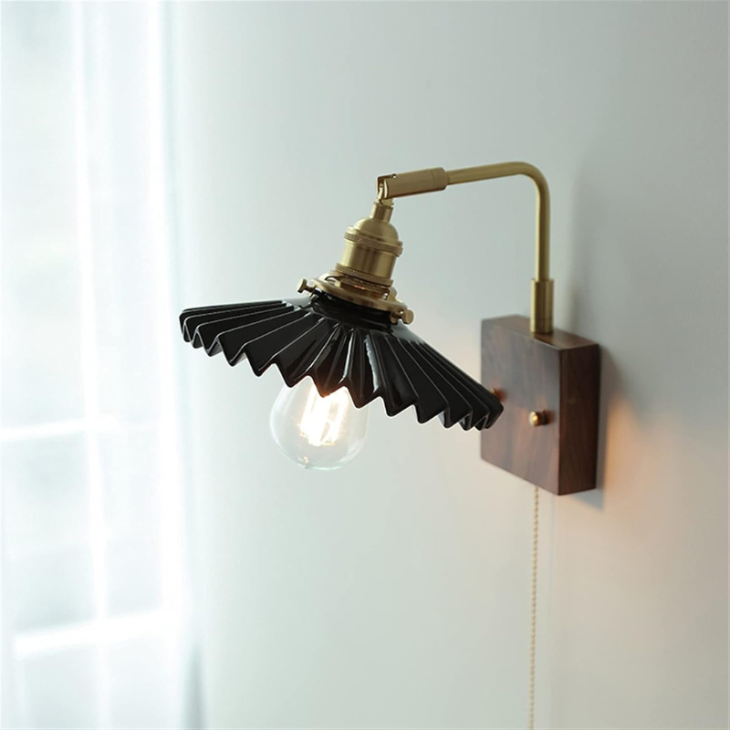 Nordic Scandinavische LED Wandlamp met Houten Accenten