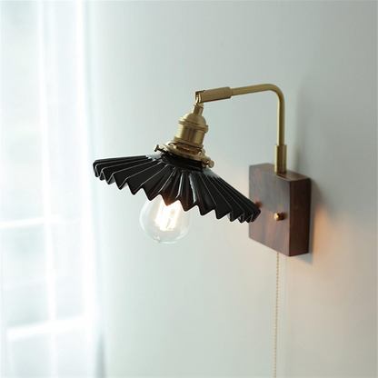 Nordic Scandinavische LED Wandlamp met Houten Accenten