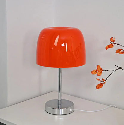 Glazen Paddenstoel Tafellamp met Warm LED Licht