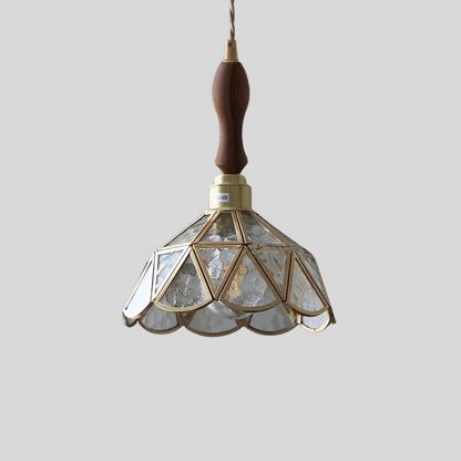 Verfijnde Loft Hanglamp van Koper en Glas