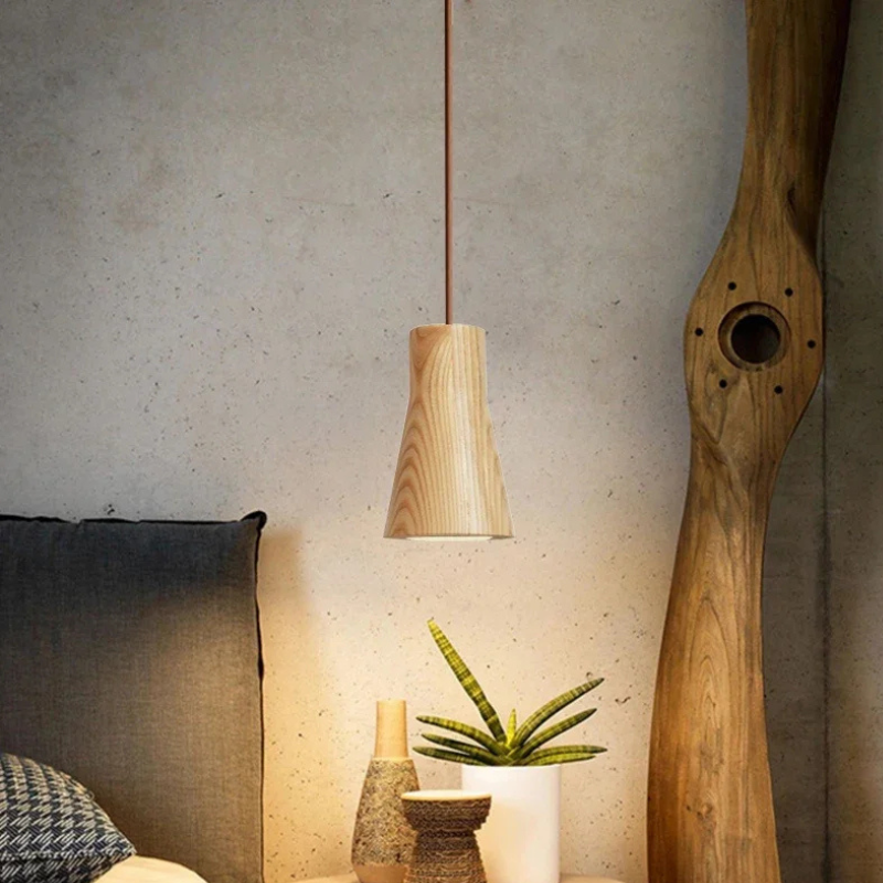 Borealis Glow Scandinavische Houten Hanglamp