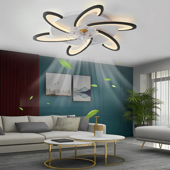 Minimalistische Plafondventilator met LED-verlichting