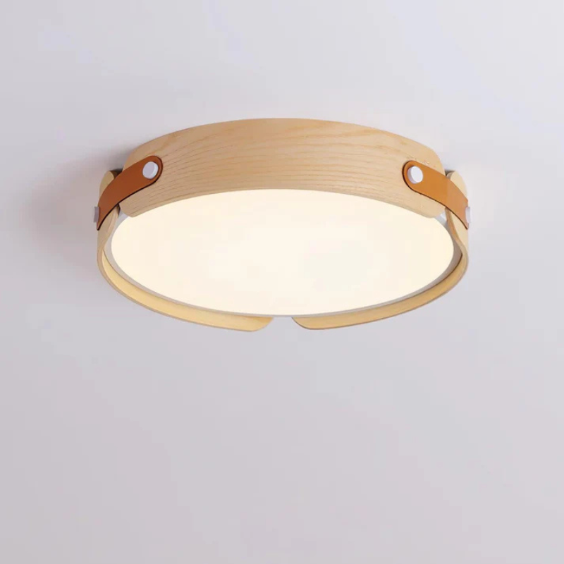 Moderne Wabi-Sabi Houten Plafondlamp