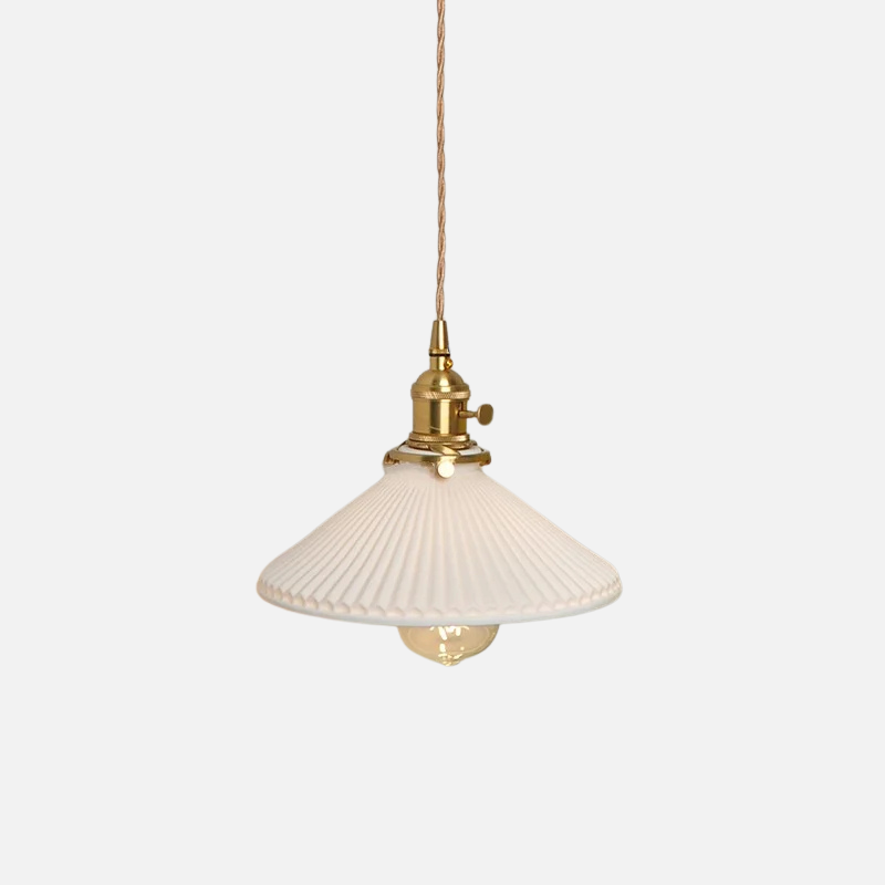 Scandinavian Elegance Witte Keramische Hanglamp