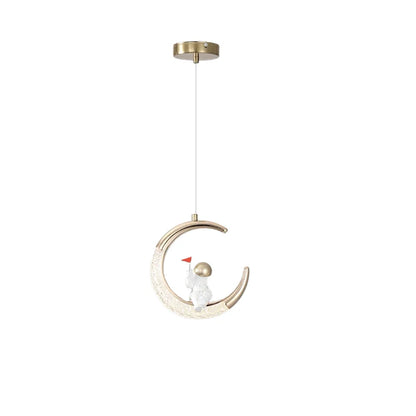 Modern Astronaut Maan LED Kinder Hanglamp