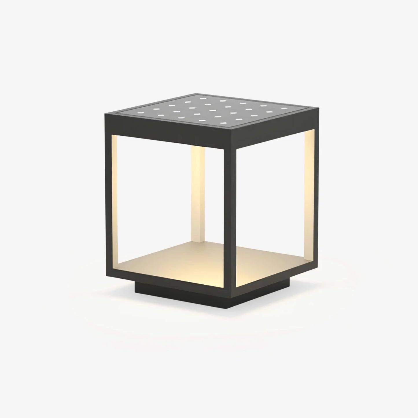 Moderne Vierkante Frame Zonne-Energie Buitenlamp