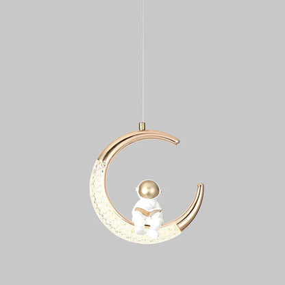 Modern Astronaut Maan LED Kinder Hanglamp