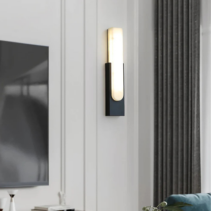 Luxe Alabaster Wandlamp met Natuurlijk Marmerpatroon