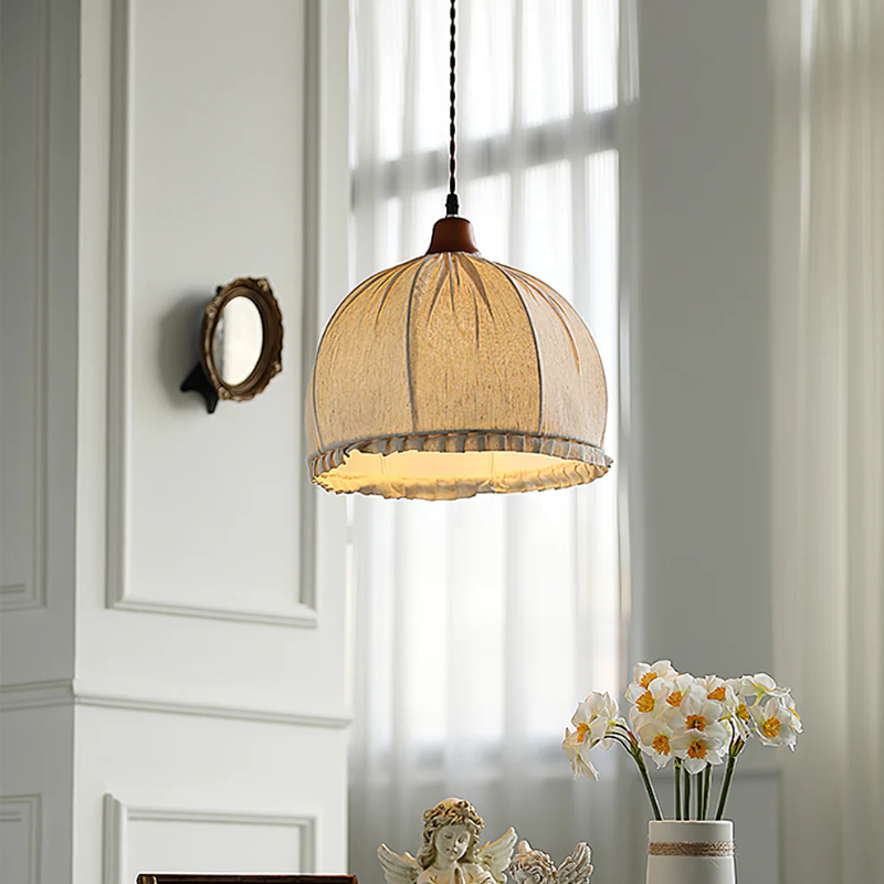 Vintage Boho Koepelvorm Hanglamp in Japanse Stijl