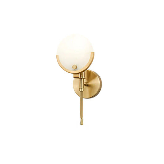 Tijdloze Messing en Albast Wandlamp