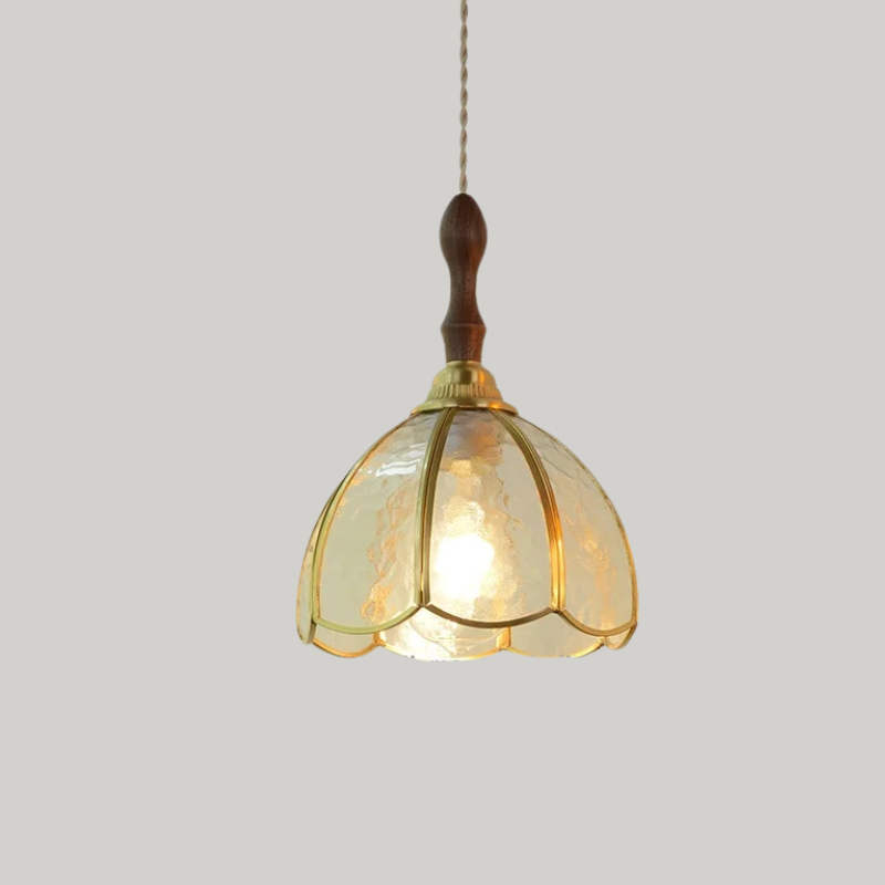 Tiffany Walnoot Touch LED Glas Hanglamp
