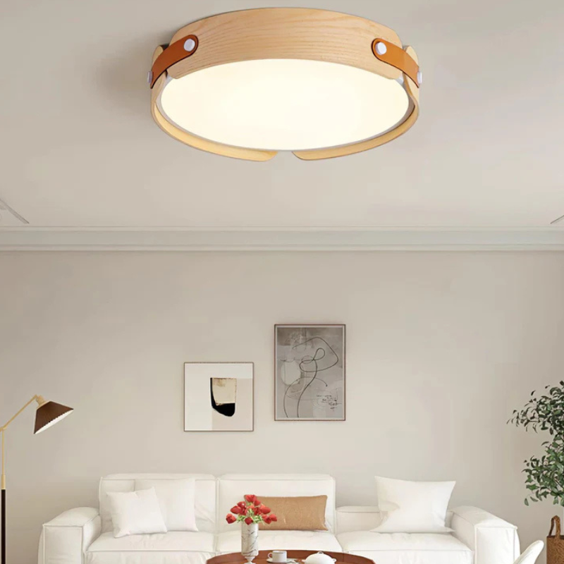 Moderne Wabi-Sabi Houten Plafondlamp