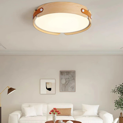 Moderne Wabi-Sabi Houten Plafondlamp