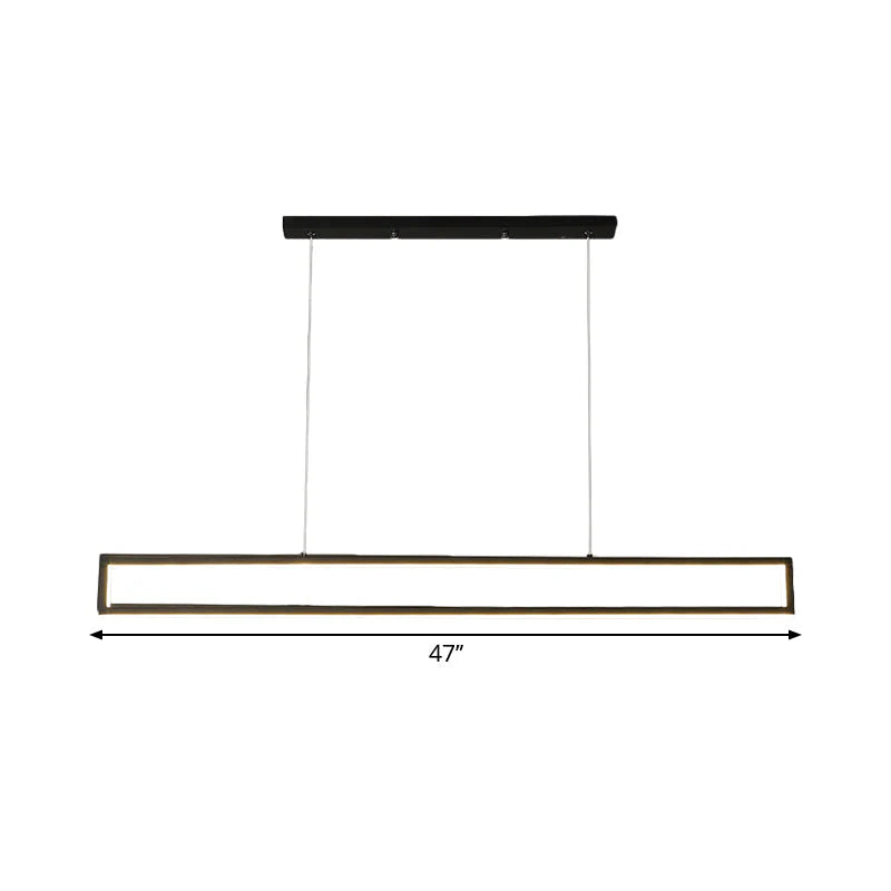 Minimalistische Rechthoekige LED Hanglamp