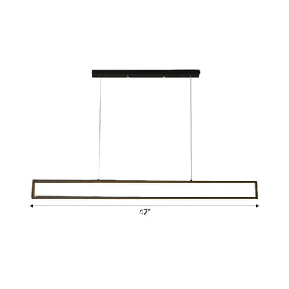 Minimalistische Rechthoekige LED Hanglamp