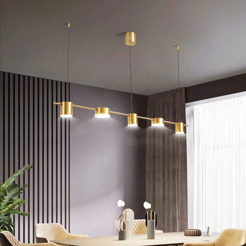 Aurora Lineaire Hanglamp met Minimalistische Koppen