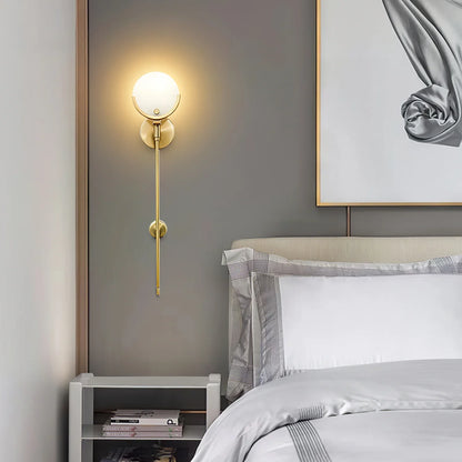 Tijdloze Messing en Albast Wandlamp