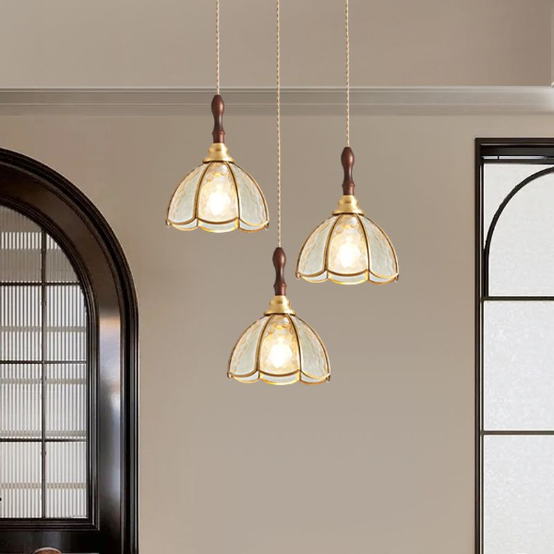 Tiffany Walnoot Touch LED Glas Hanglamp