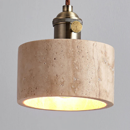 Hanglamp van Geel Travertijn en Goud