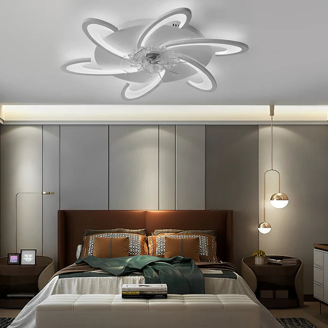 Minimalistische Plafondventilator met LED-verlichting
