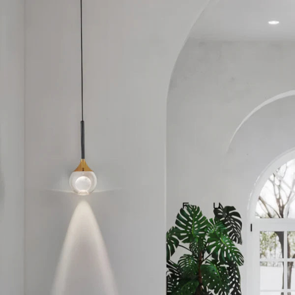 Heldere Glazen Bol Hanglamp met Tijdloze Uitstraling