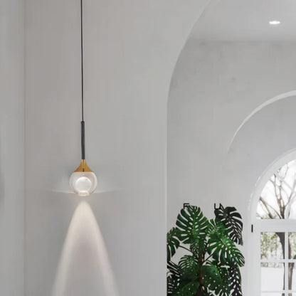 Heldere Glazen Bol Hanglamp met Tijdloze Uitstraling