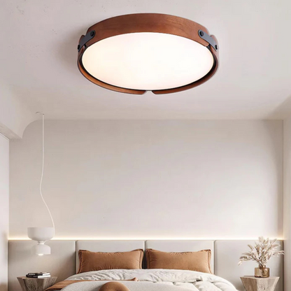 Moderne Wabi-Sabi Houten Plafondlamp