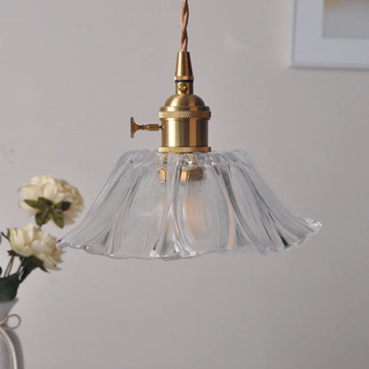 Retro Bloemvorm Glazen Hanglamp