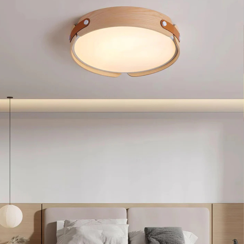 Moderne Wabi-Sabi Houten Plafondlamp