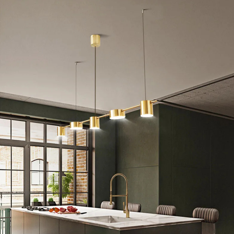 Aurora Lineaire Hanglamp met Minimalistische Koppen