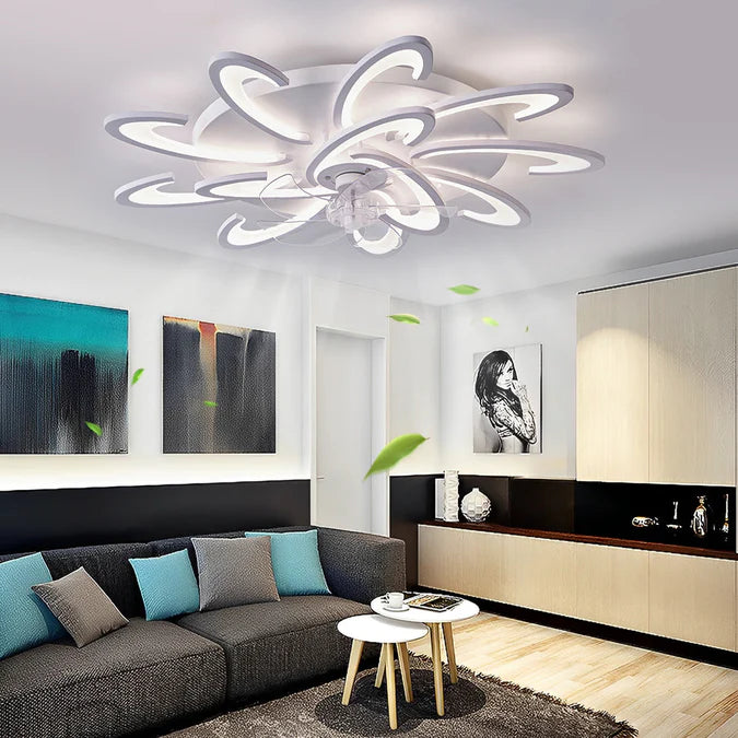 Minimalistische Plafondventilator met LED-verlichting