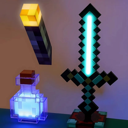 Blockcraft Avontuur Licht Set–Zwaard, Fakkel en Drankje