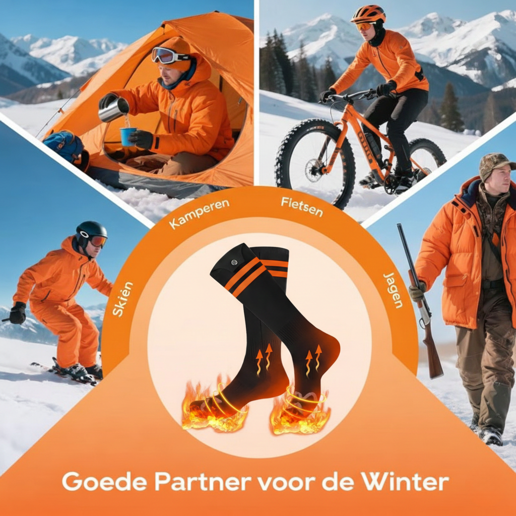Verwarmde Sokken App Besturing Batterijverwarming Outdoor Gebruik