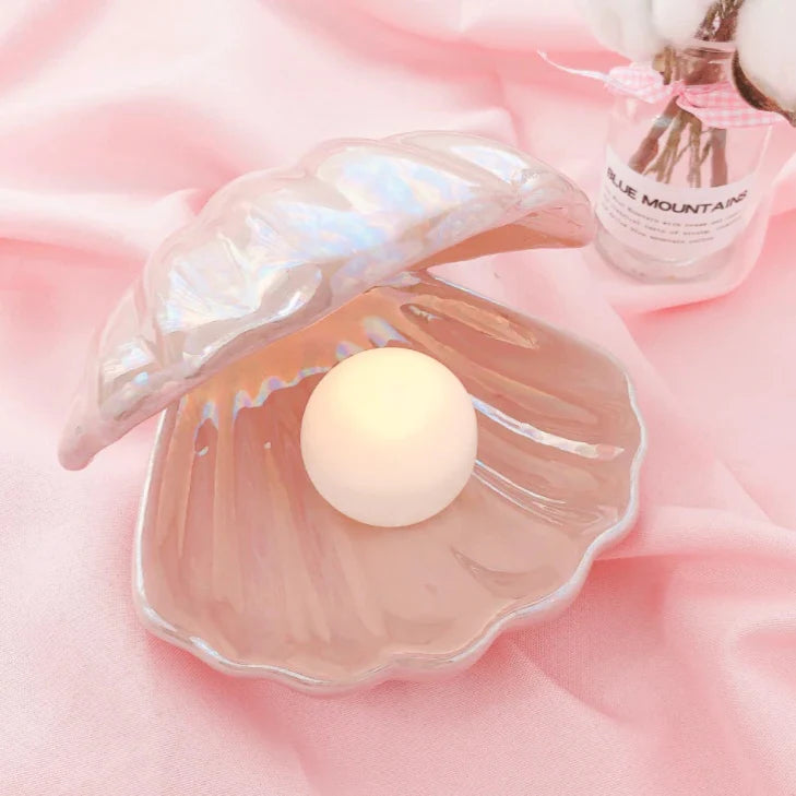 Warme LED Zeemeermin Parel Nachtlamp