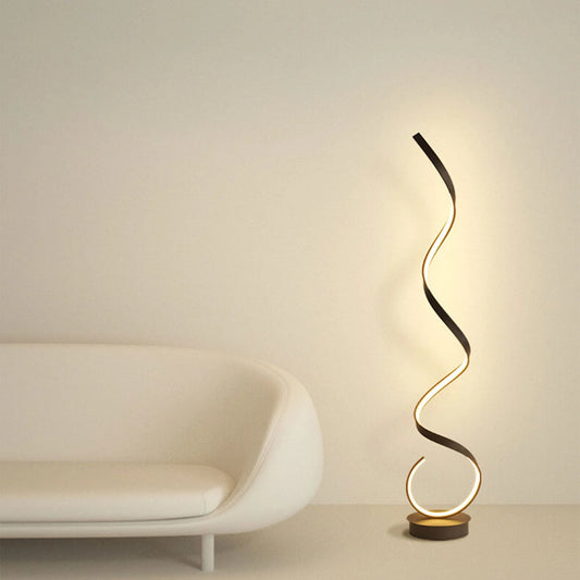 Moderne Creatieve Gedraaide Lijn LED Vloerlamp