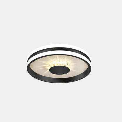 Gouden Kristallen LED Plafondlamp voor Hal – Elegante Sfeer in Slaapkamer en Gang