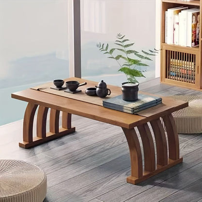 Houten Salontafel met Boogpoten