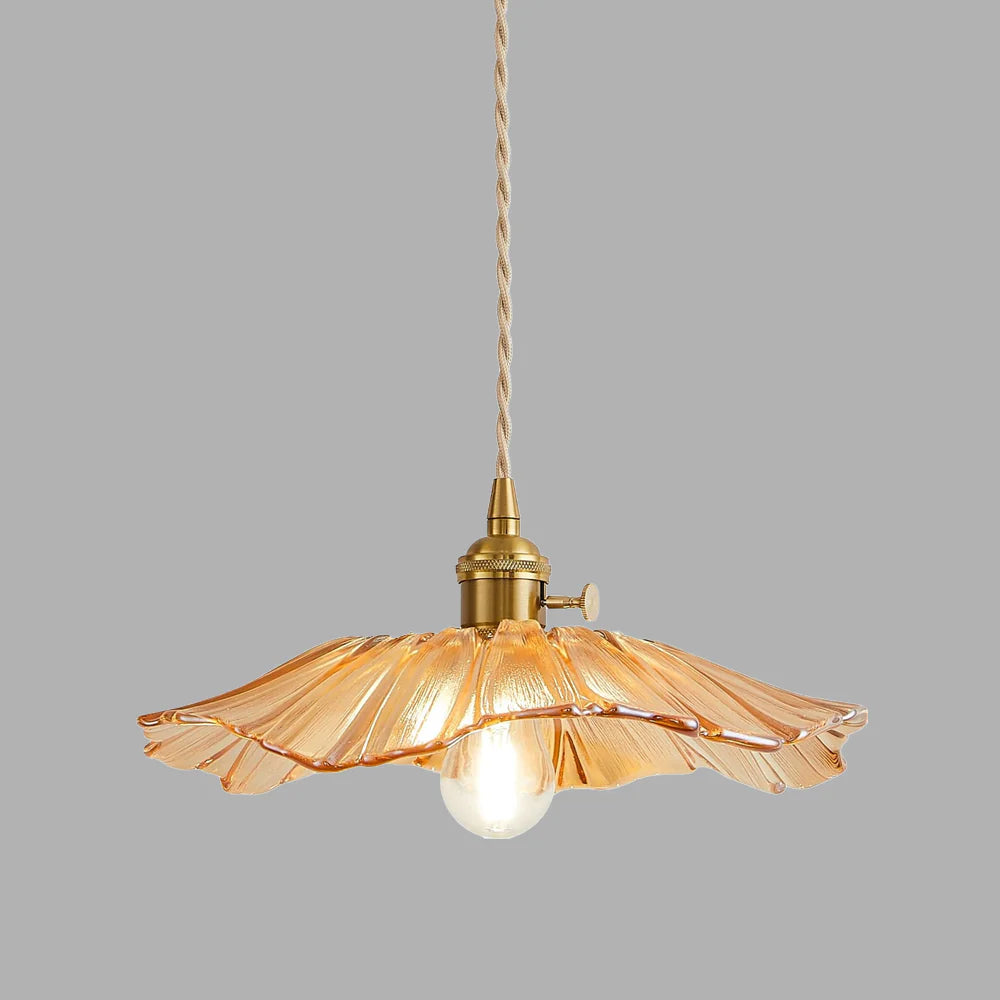 Retro Bloemvorm Glazen Hanglamp