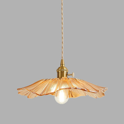 Retro Bloemvorm Glazen Hanglamp