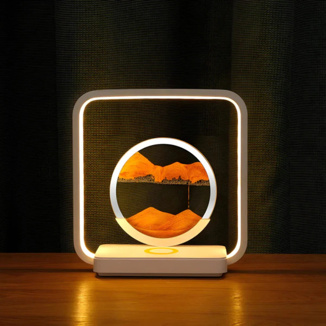 Rustgevende 3D LED Zandstroom Tafellamp
