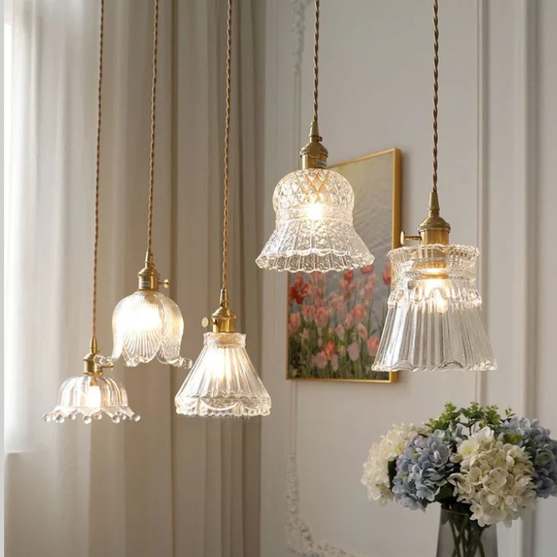 Luxe Tiffany Hanglamp met Walnoothout