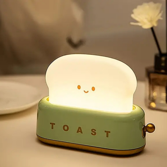 Toaster Vorm LED Nachtlamp – Oplaadbare Tafellamp met Warme Sfeerverlichting