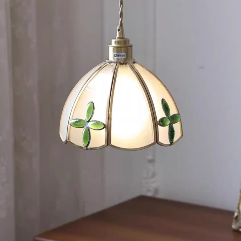 Verfijnde Loft Hanglamp van Koper en Glas