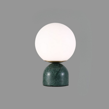 Moderne Glazen Nachtkastlamp met Marmeren Voet