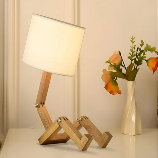 WoodBuddy Flexibele Houten Tafellamp