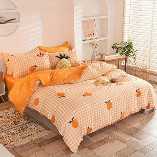 Oranje Print Dekbedovertrekset 3st