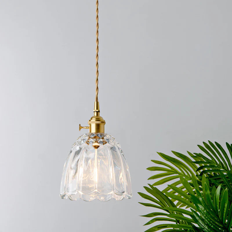 Luxe Tiffany Hanglamp met Walnoothout