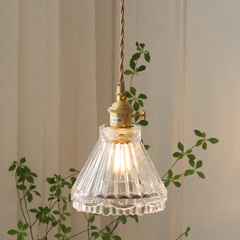 Luxe Tiffany Hanglamp met Walnoothout