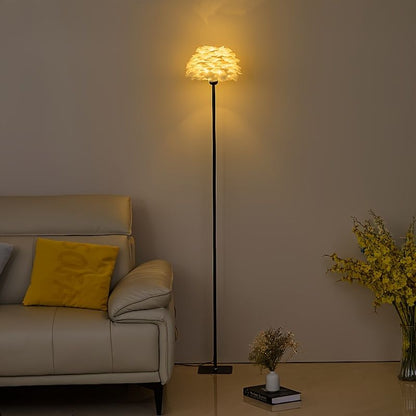 Elegante Vloerlamp met Verenlook en USB LED Licht